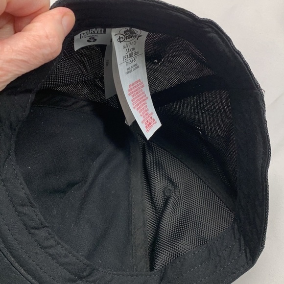 DISNEY Marvel Avengers Baseball Cap Hat M/L Size 7-10 Black/Red/ Silver NWT - Picture 3 of 7